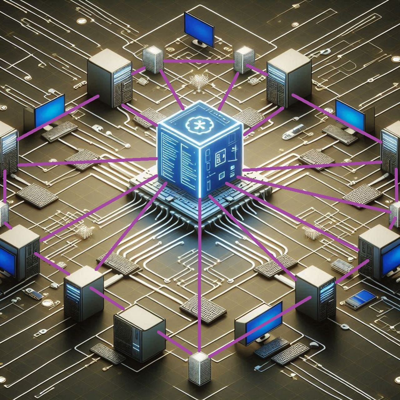 dezentrales, verteiltes Netzwerk