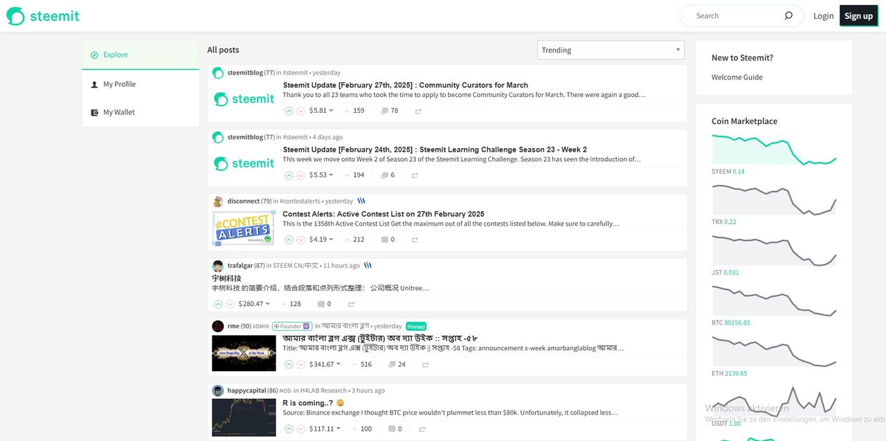 Nicht nur Kryptofans treffen sich auf der dezentralen Plattform Steemit, die von der Community verwaltet wird.