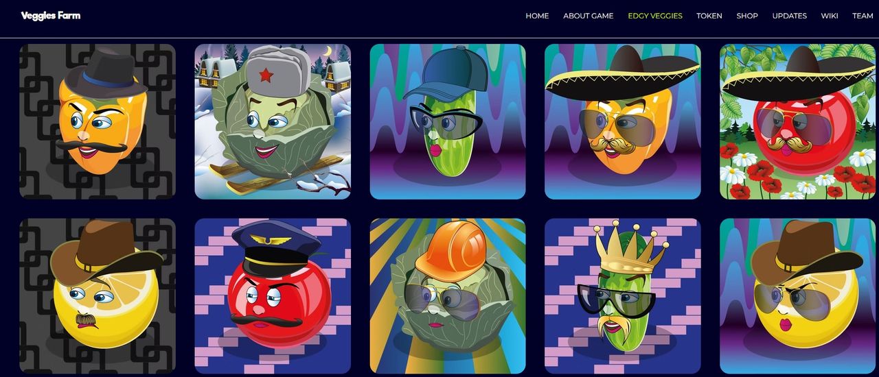 Mit dem Crypto Game Veggie Farm prägen und verkaufen Nutzer ihr personalisiertes Gemüse als NFT