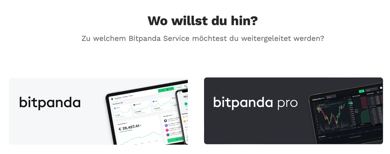Bitpanda und Bitpanda Pro