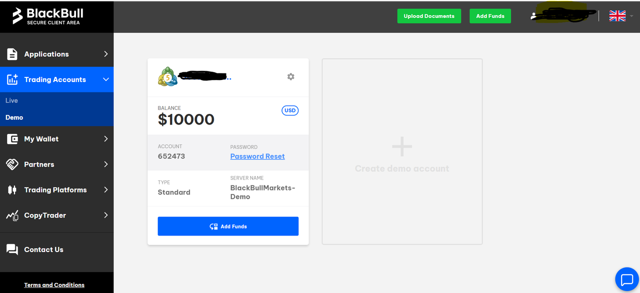 blackbull markets dashboard