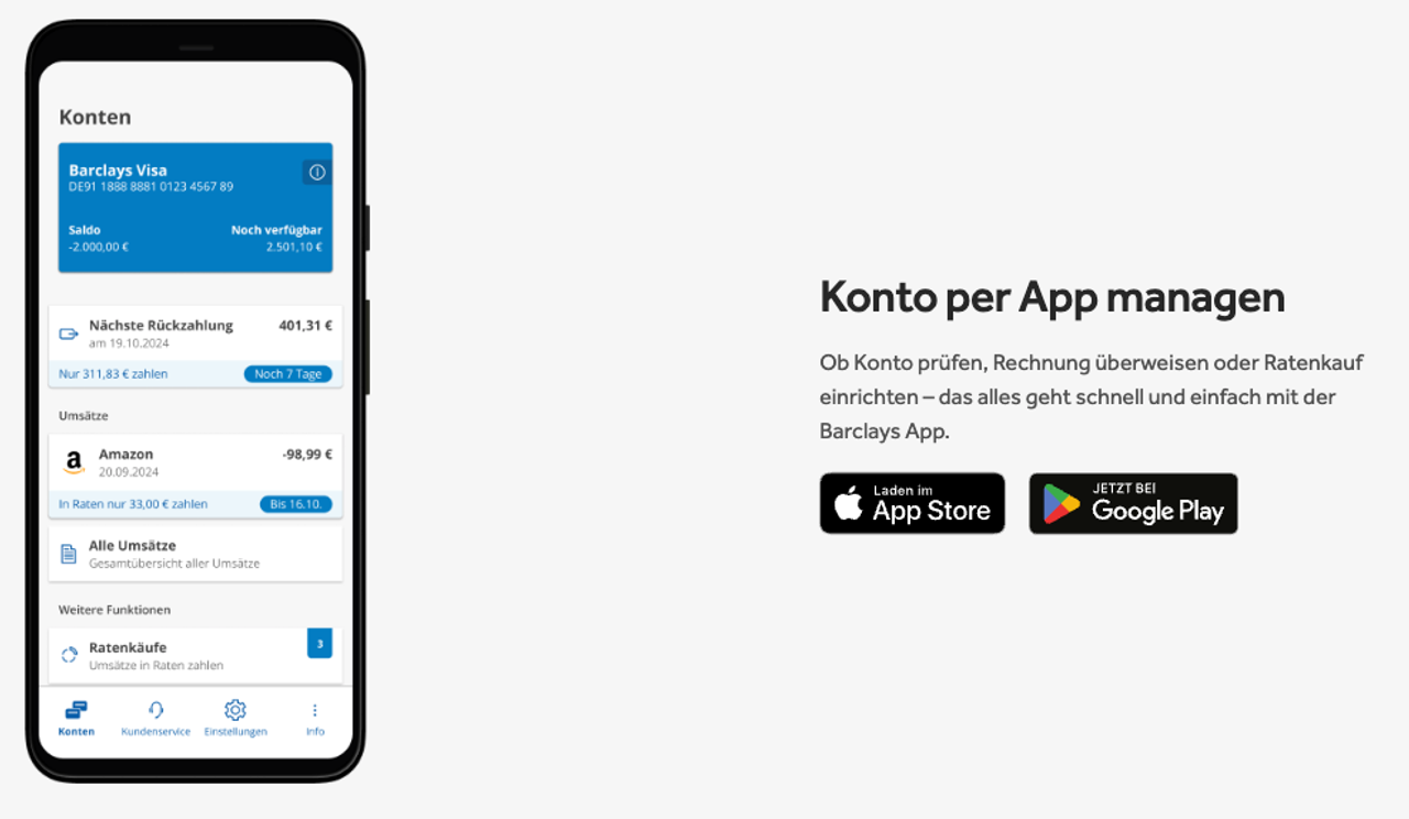 In der Privatkunden App verwaltest du deine Kreditkarte