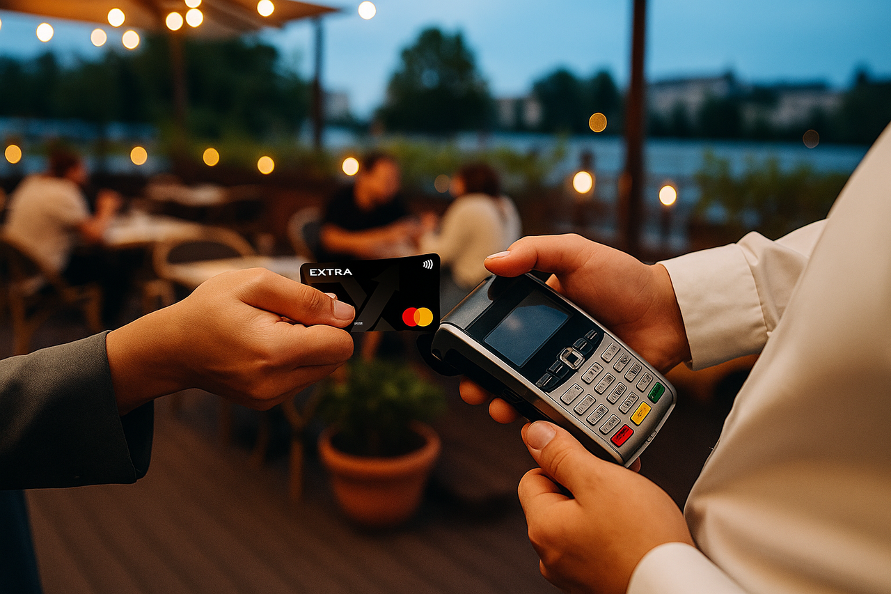 Kartenzahlung mit der Extra Karte im Restaurant