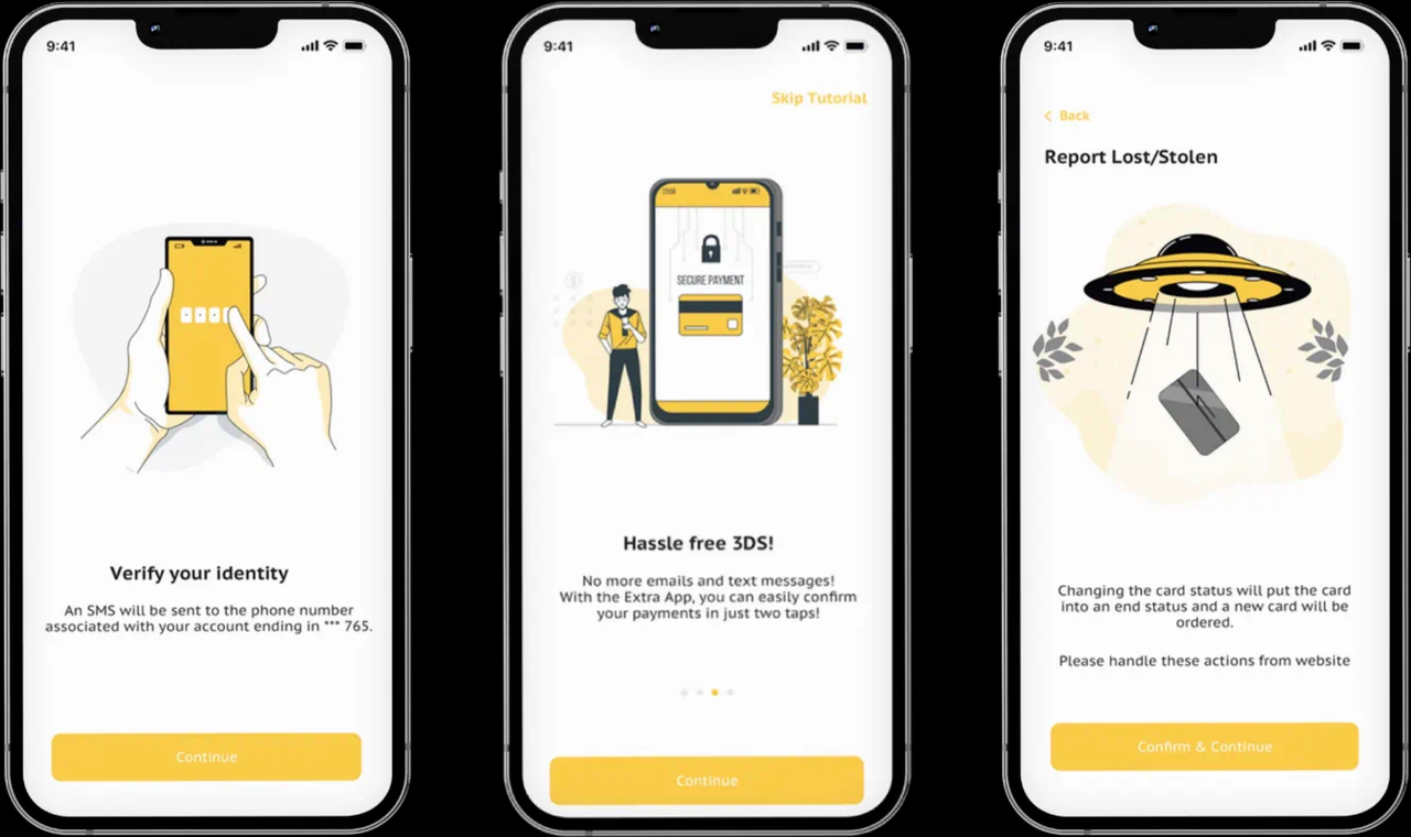 Die App der Extra Karte bietet viele Sicherheitsfunktionen