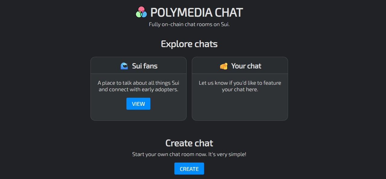 SUI Polymedia Chat