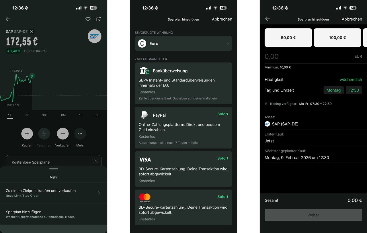Bitpanda Sparplan einrichten
