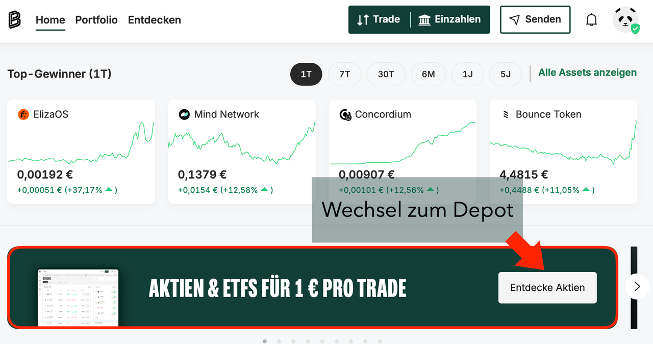 Bitpanda Dashboard alt