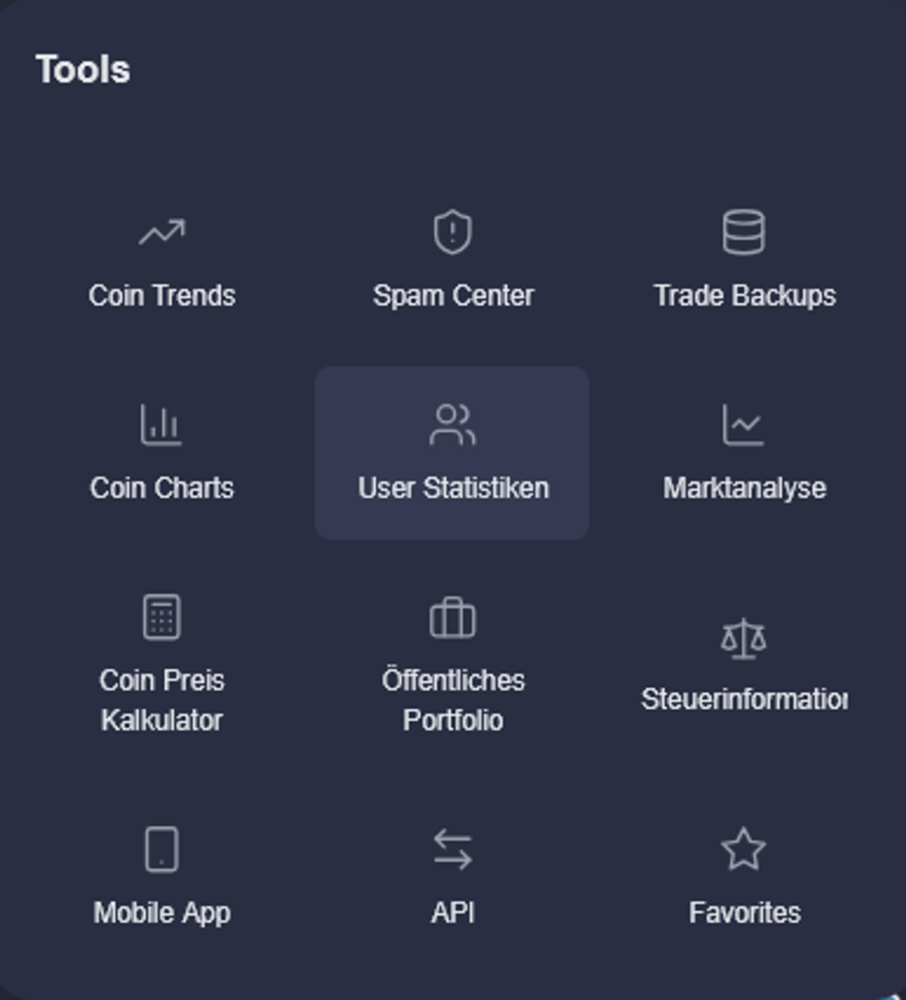 Die Tools von CoinTracking