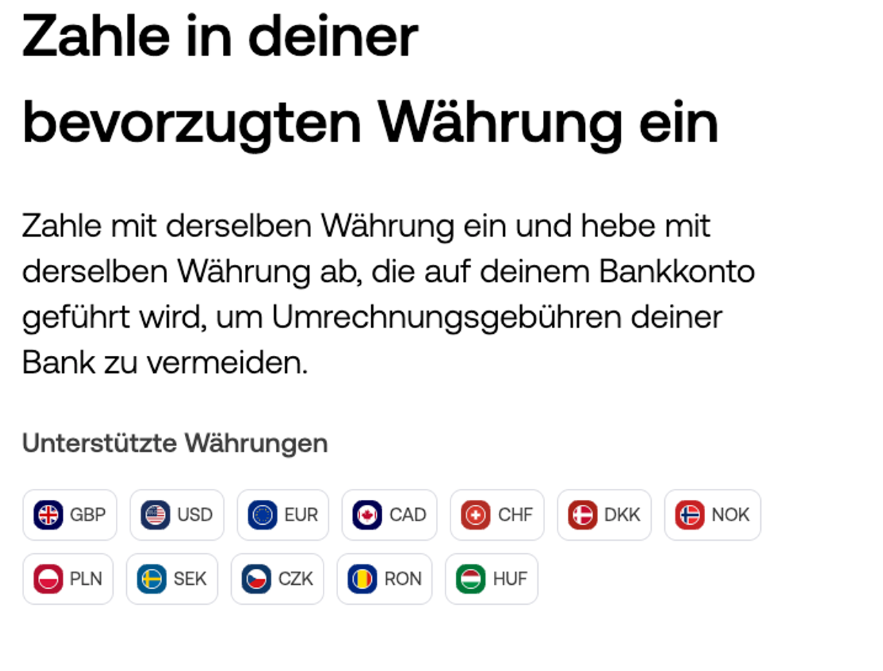 Multiwährungsfunktion bei Trading 212