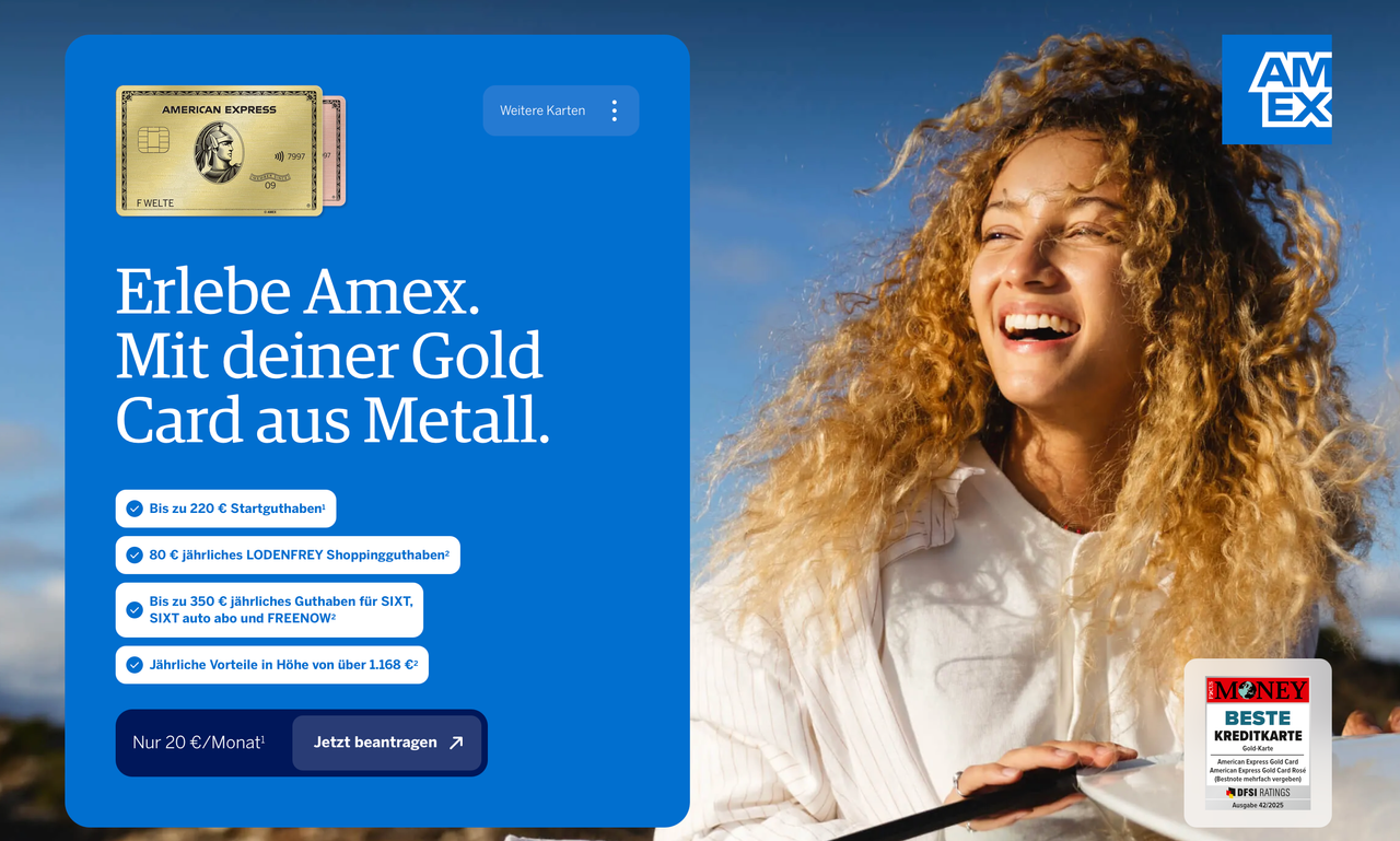 American Gold Card monatliche Zahlung