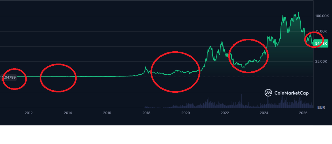 Die Bitcoin Bärenmärkte