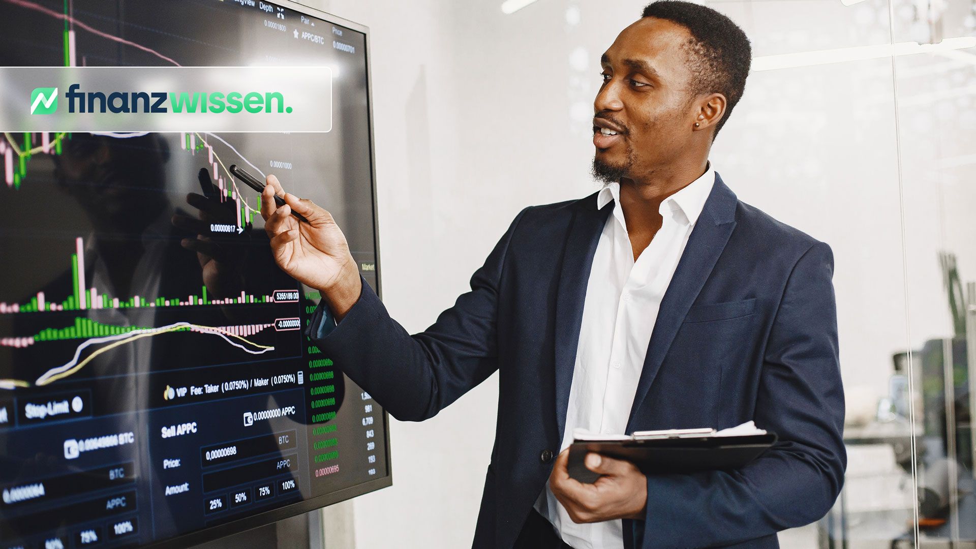 Trader analysiert Binance Chart