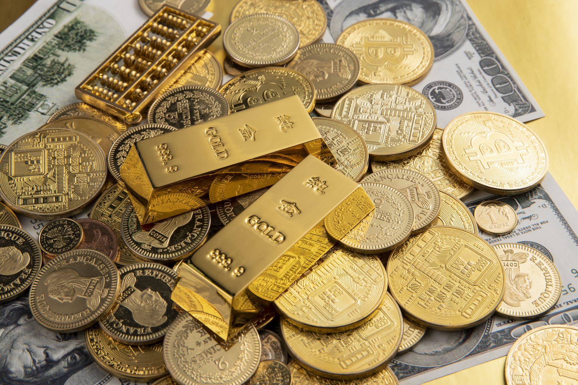 Gold und Silbermünzen