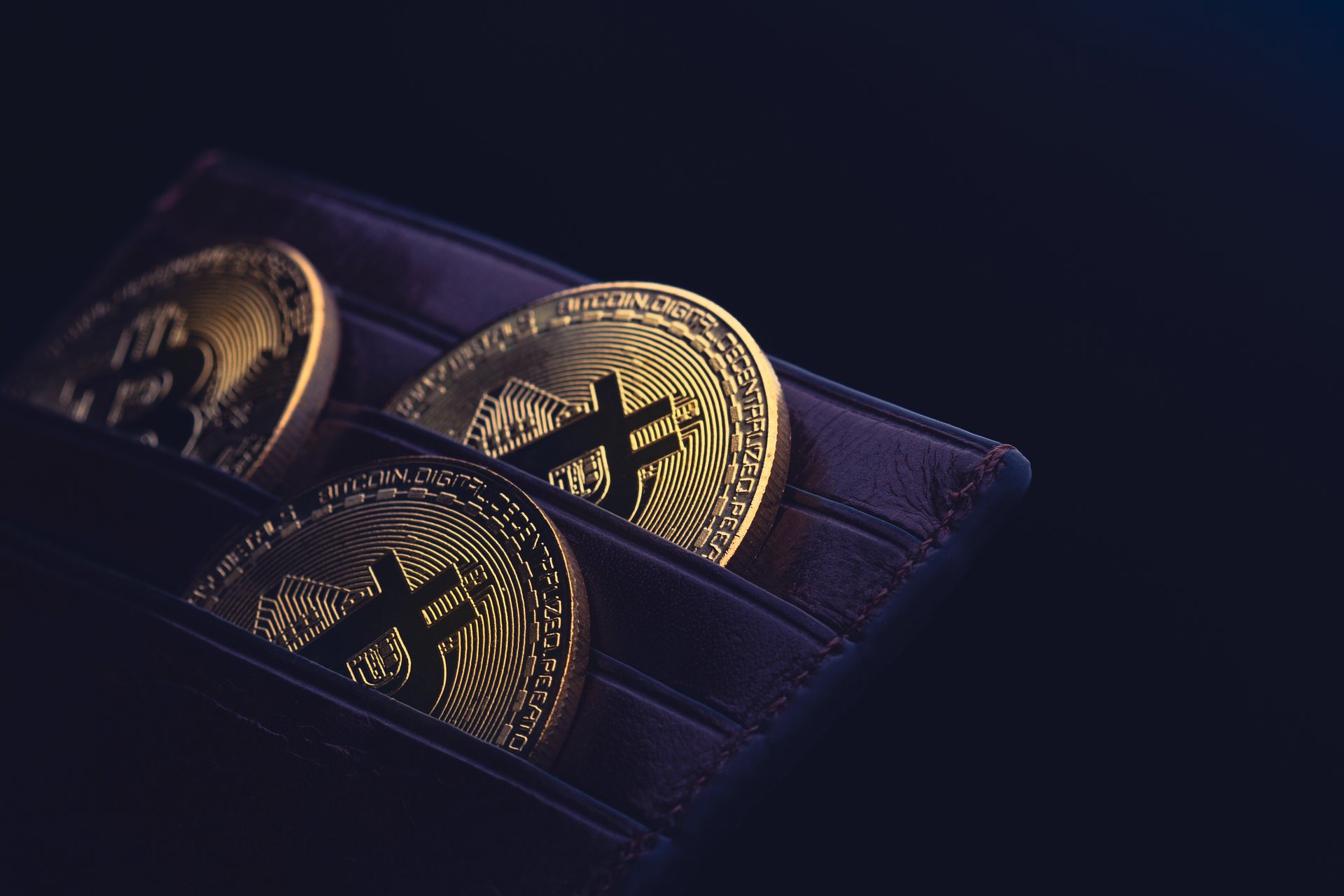 Bitcoins in der Geldbörse