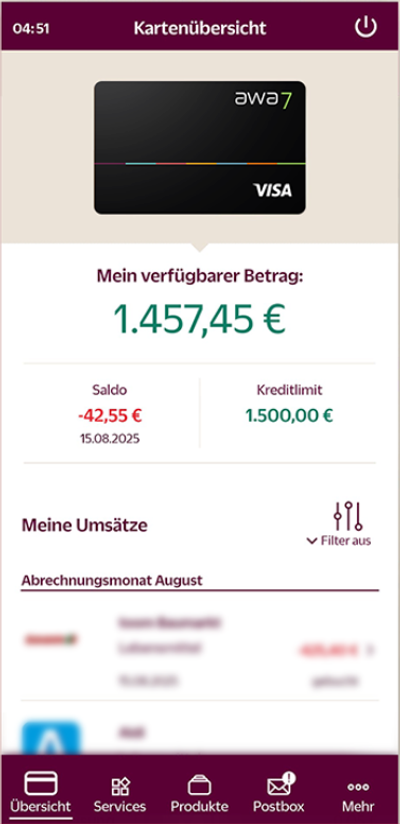 So sieht die Kartenübersicht. in der Hanseatic Mobile App aus