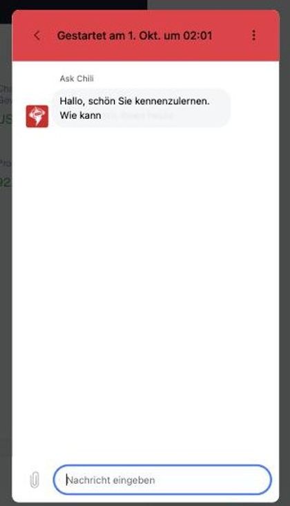 Kundenservice-Chat Ask Chili bei NAGA