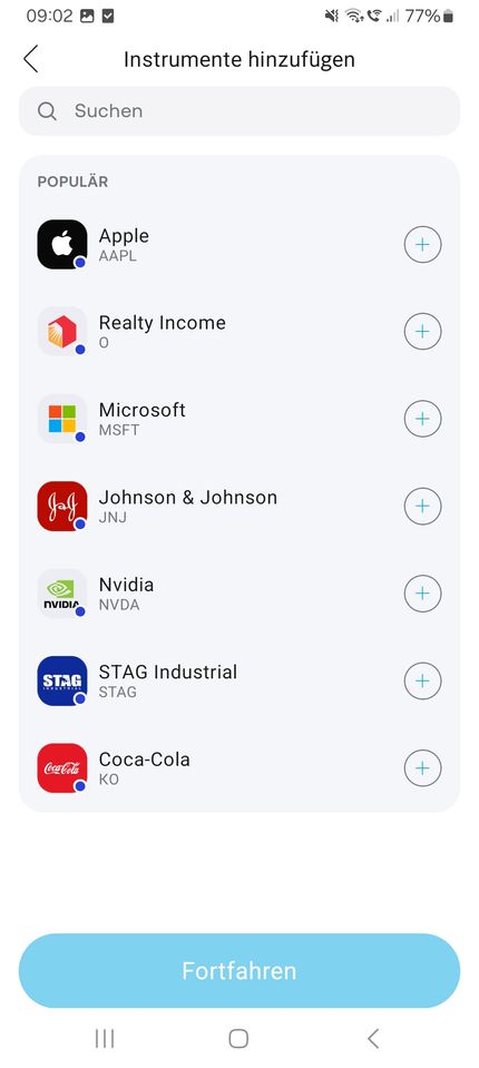 Liste mit Vorschlägen für benutzerdefinierten Trading 212 Pie