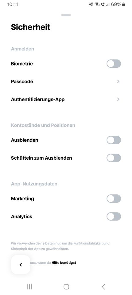 Sicherheitsfunktionen in der Trade Republic App aktivieren Sicherheitsfunktionen in der Trade Republic App anpassen