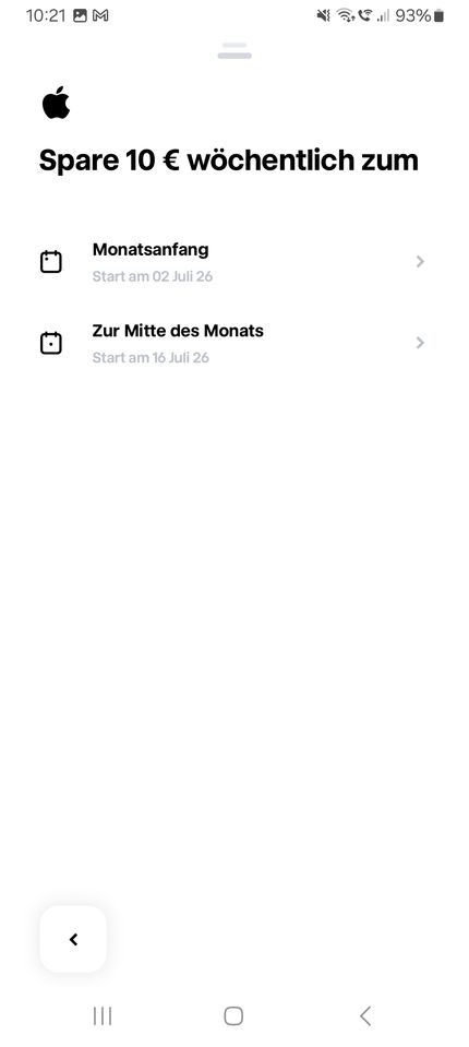 Wann soll der Sparplan beginnen