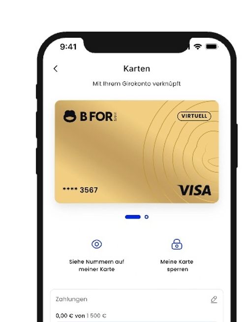 Virtuelle Karte in der Bfor-App