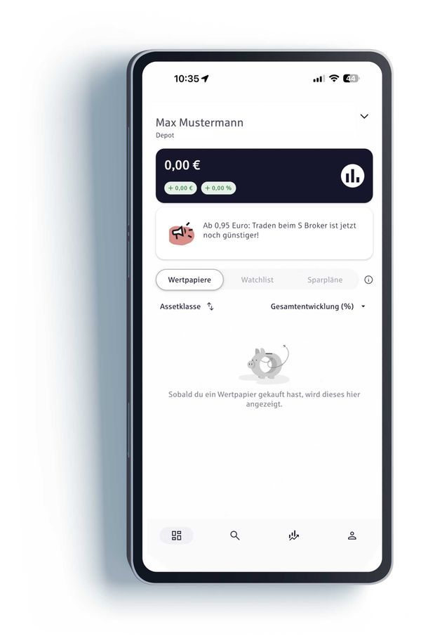 S Broker App – Depotübersicht S Broker Depotübersicht in der App