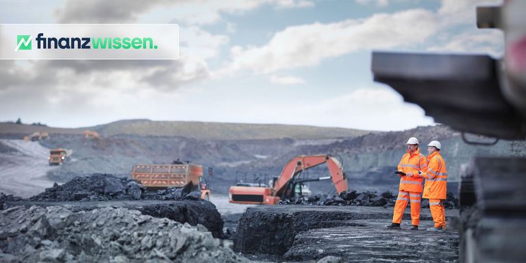 Der Energierohstoff Kohle beim Abbau im Bergwerk.