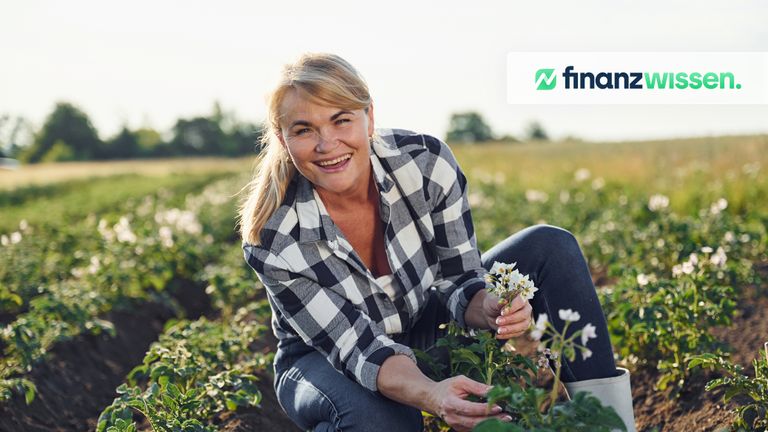 Frau arbeitet in der Branche Landwirtschaft