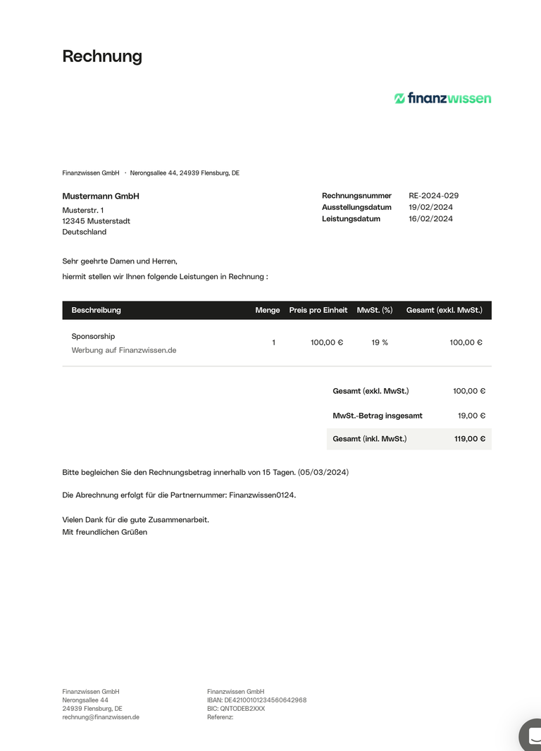 Rechnungen stellen über Qonto » So geht's