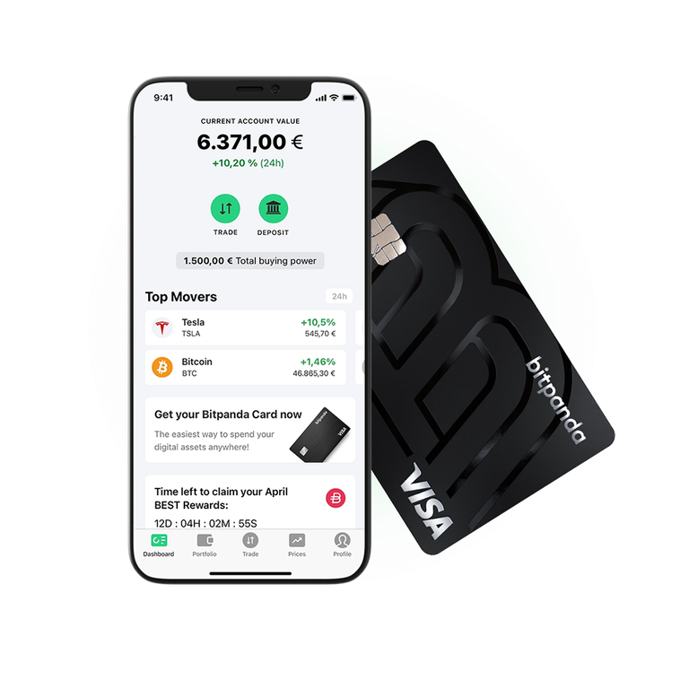 Bitpanda App mit Kreditkarte