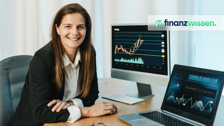 Traderin handelt nach Positionstrading