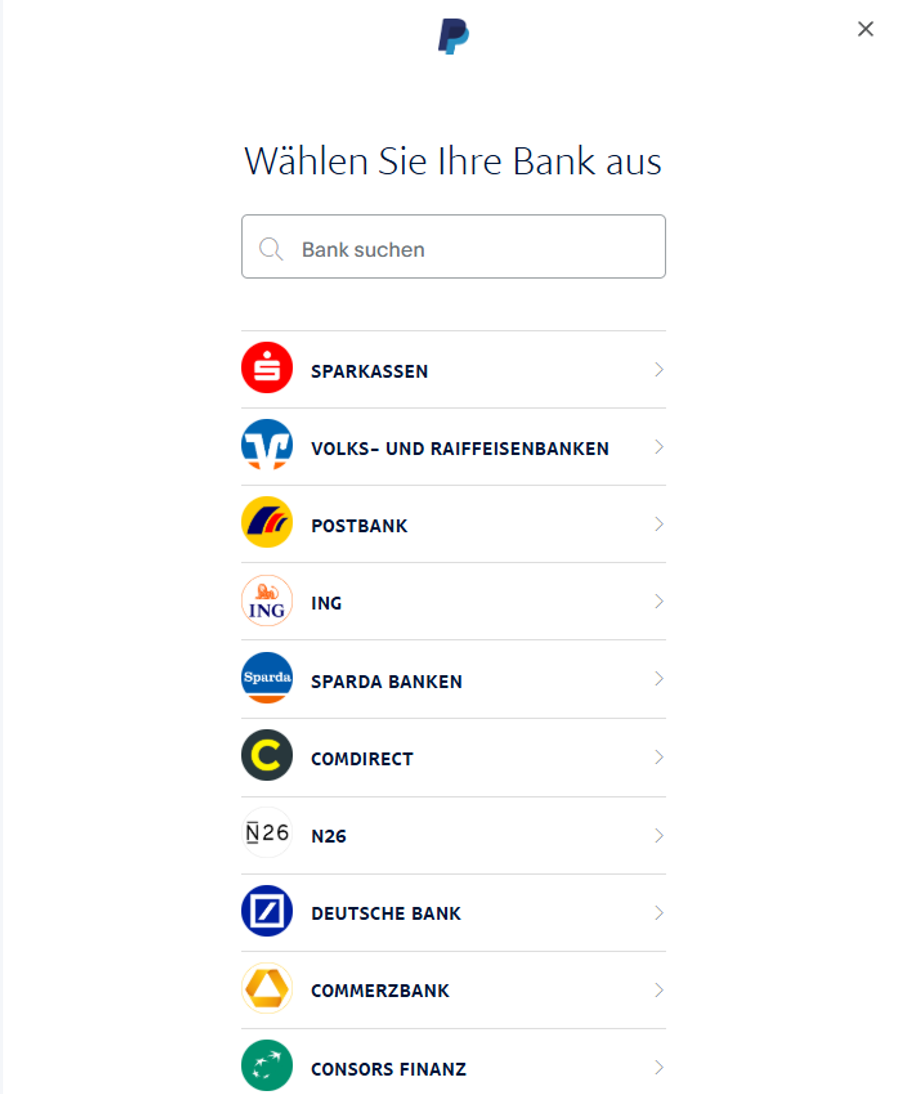 PayPal Bankkonto hinzufügen