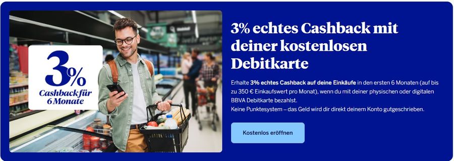 Das Cashback-Girokonto von BBVA