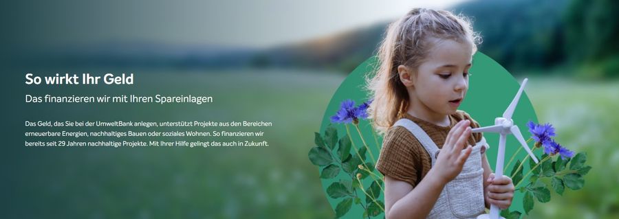 Nachhaltiges Festgeld der Umweltbank