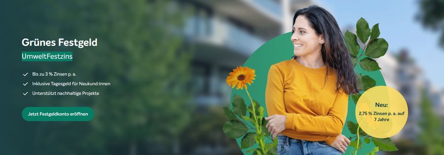 Das Festgeld der Umweltbank