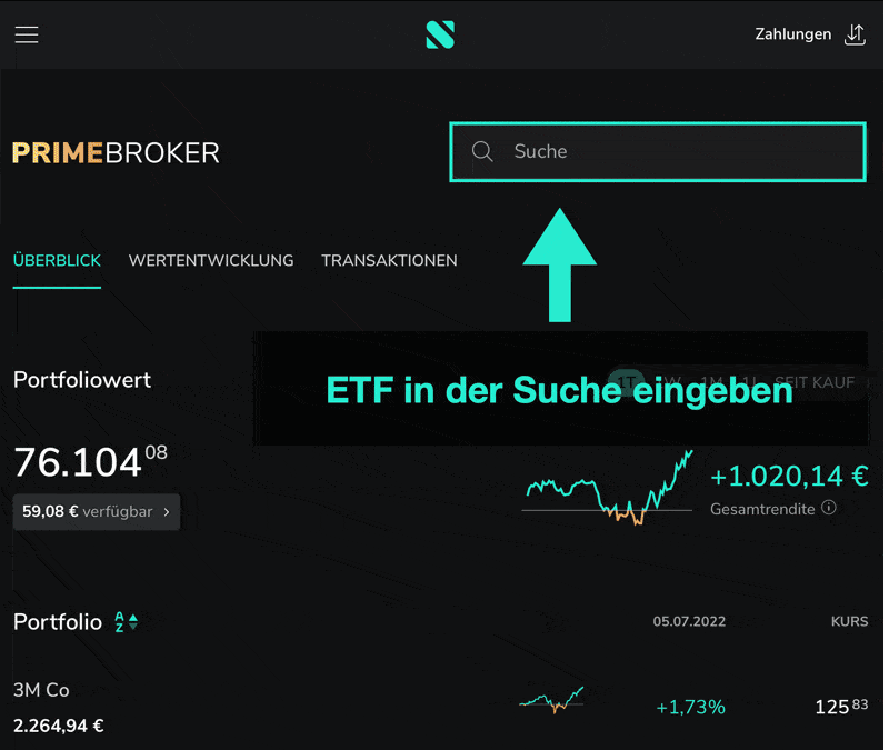 So kaufst du einen ETF in der Scalable App